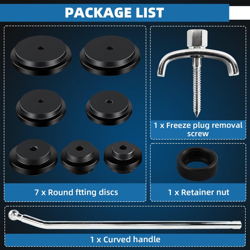 FreeTec Frost Plug Installer Remover Tool Set - Image 3